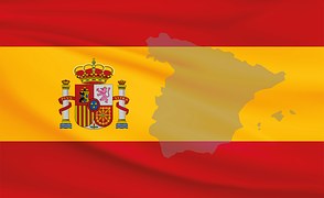 Bandera y mapa España