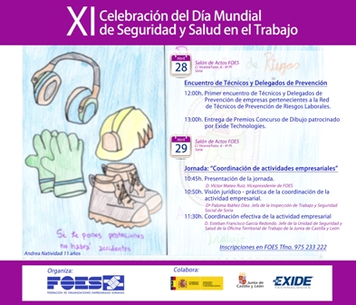 Cartel FOES XI Celebración Día Mundial Seguridad y Salud en el Trabajo